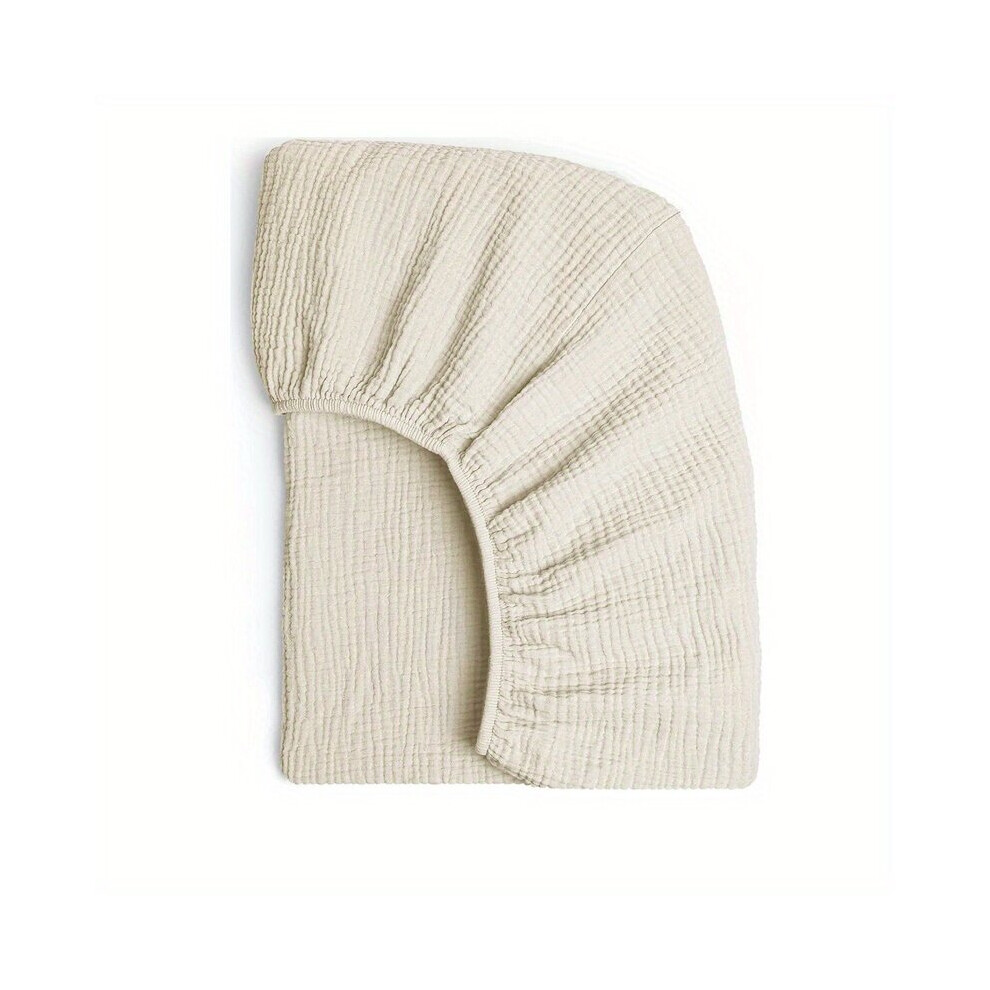 Draps matelassés en mousseline pour bébé, jaune automne, couleur céréales
