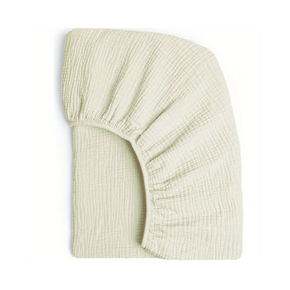 Draps matelassés en mousseline pour bébé, jaune automne, gris brouillard