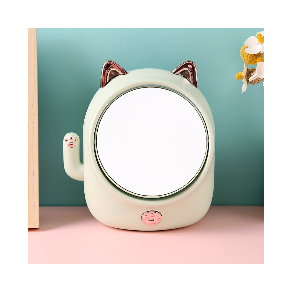 Miroir pivotant motif chat pour femme, vert