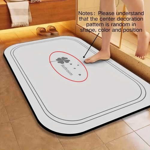 1 pc. Bathroom Door Absorbent Floor Mat, White