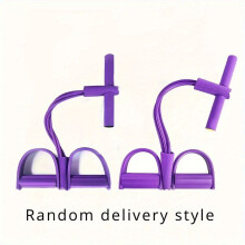 Universeller Yoga-Widerstandsgürtel mit Pedal – Elastisches Zugseil für Körpertraining. (Rose Purple)