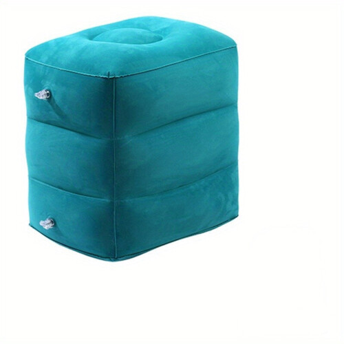 1 pouf gonflable en PVC : confort en déplacement. Couleur bleue