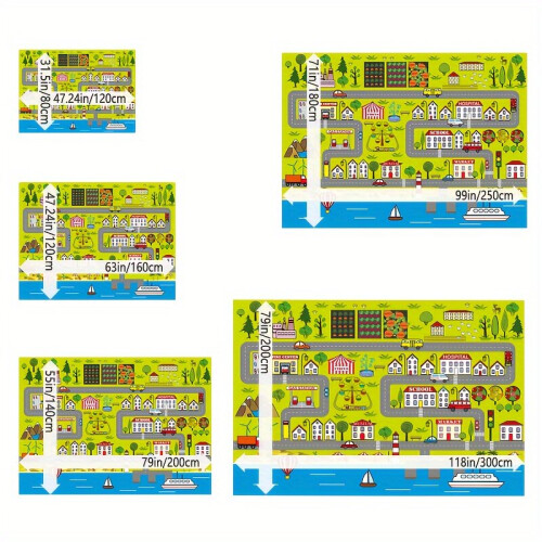 Tapete de veludo cristal para sala de estudo, estilo City Traffic, 47,24 x 63 polegadas / 120 x 160