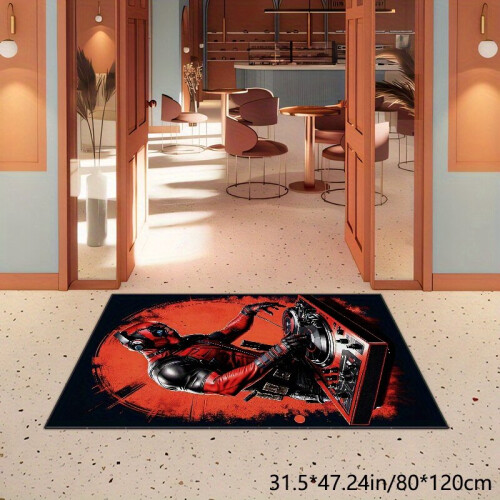 Tapete com padrão de disco, tapete da série musical, lavável, 31,5 * 47,24 polegadas / 80 * 120 cm