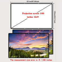 4K HD Wall Anti-Glare Projection Screen, 254.0 cm 16:9