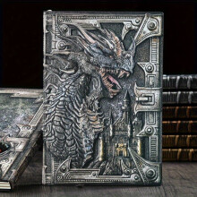 Printed Dragon Vintage Notebook for School, Colored
