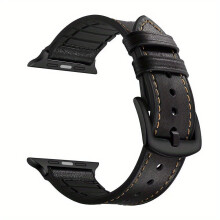 Älykellon aito nahkaranneke IWatchille 38-49mm, musta