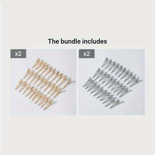 30 pezzi di fermagli per capelli in metallo per parrucchieri, oro*2 + argento*2