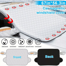 Protetor solar para para-brisa de carro com bordas magnéticas, adequado para SUV, MPV 170*113 cm