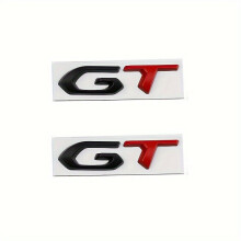 2 peças 3D metal GT adesivo emblema Mercedes Mazda, preto vermelho