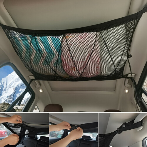 Rede universal para teto de carro com zíper.
