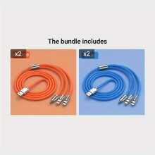 1 Stück neues tragbares Schnelllade-USB-Kabel, buntes 3-in-1-Ladekabel, Datenkabel für iPhone/Android-Telefon.