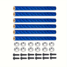 Barras de para-choque de fibra de carbono AMK 6 peças de 70 mm para modelos 1/10, azul
