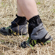1 Paar leichte Gamaschen für Wanderstiefel und -schuhe, Schwarz