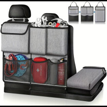 Bolsa de armazenamento para porta-malas de carro 1 peça, cinza