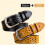 2 pcs. women's leather belts for jeans, black+orange 1