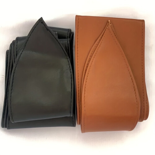 Solid Color Bohemian Obi Belt Elegant PU Leather., Black+Brown