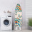 1 pc. polyester ironing board cover with butterfly and mandala pattern, dust protection, elastic edge, adhesive 1
