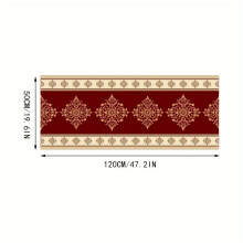 1 Stk. Vintage-Teppich mit Blumenmuster, waschbar, 50 x 120 cm