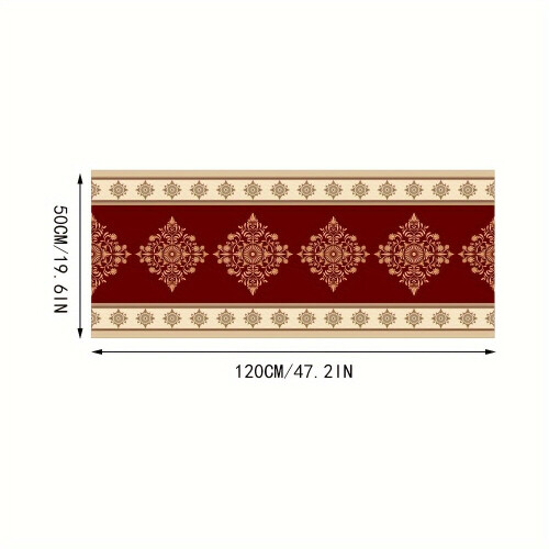 1 tapete vintage com estampa floral, lavável, 50 x 120 cm / 19,6 x 47,2 polegadas