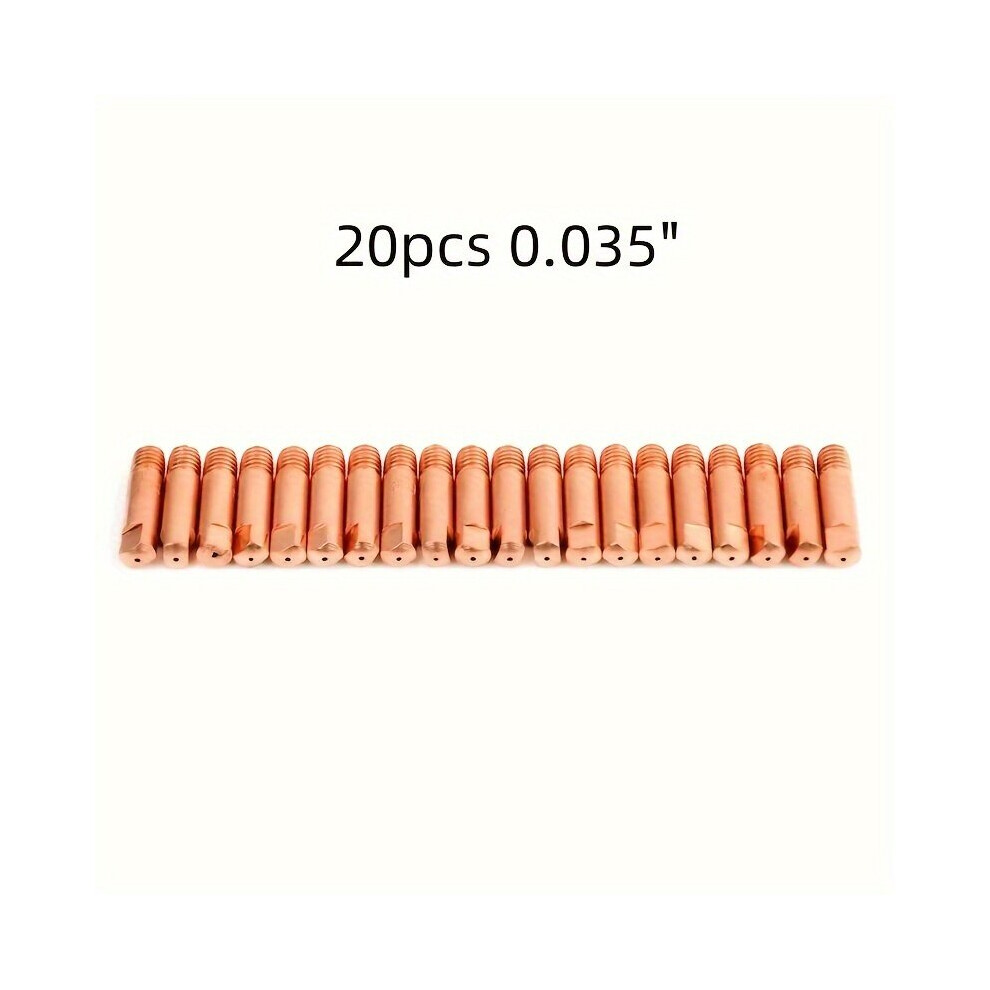 20 pointes de soudage 15Ak en cuivre, 0,8 mm et 0,9 mm, compatibles gaz MIG MAG, accessoires pour outils industriels.