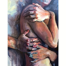 1 st. Kunstschilderij voor beginners zonder lijst, digitaal 40,64x50,8 cm.