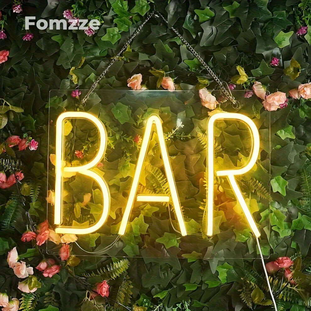 1pc Lampe Néon Jaune Décoration de Bar pour Magasin.