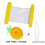 Inflatable floating bed with air pump., Yellow three-piece suit 2