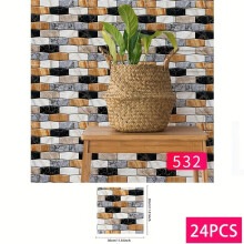 24 stuks/set 3D-muurstickers voor keuken en badkamer, 8-24 stuks/set