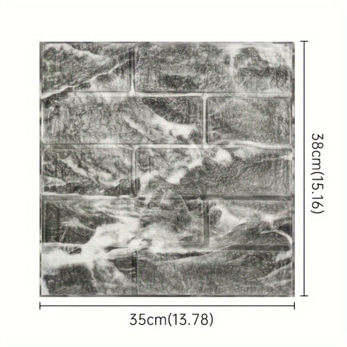 3D wall stickers for kitchen and bathroom, Marble black
