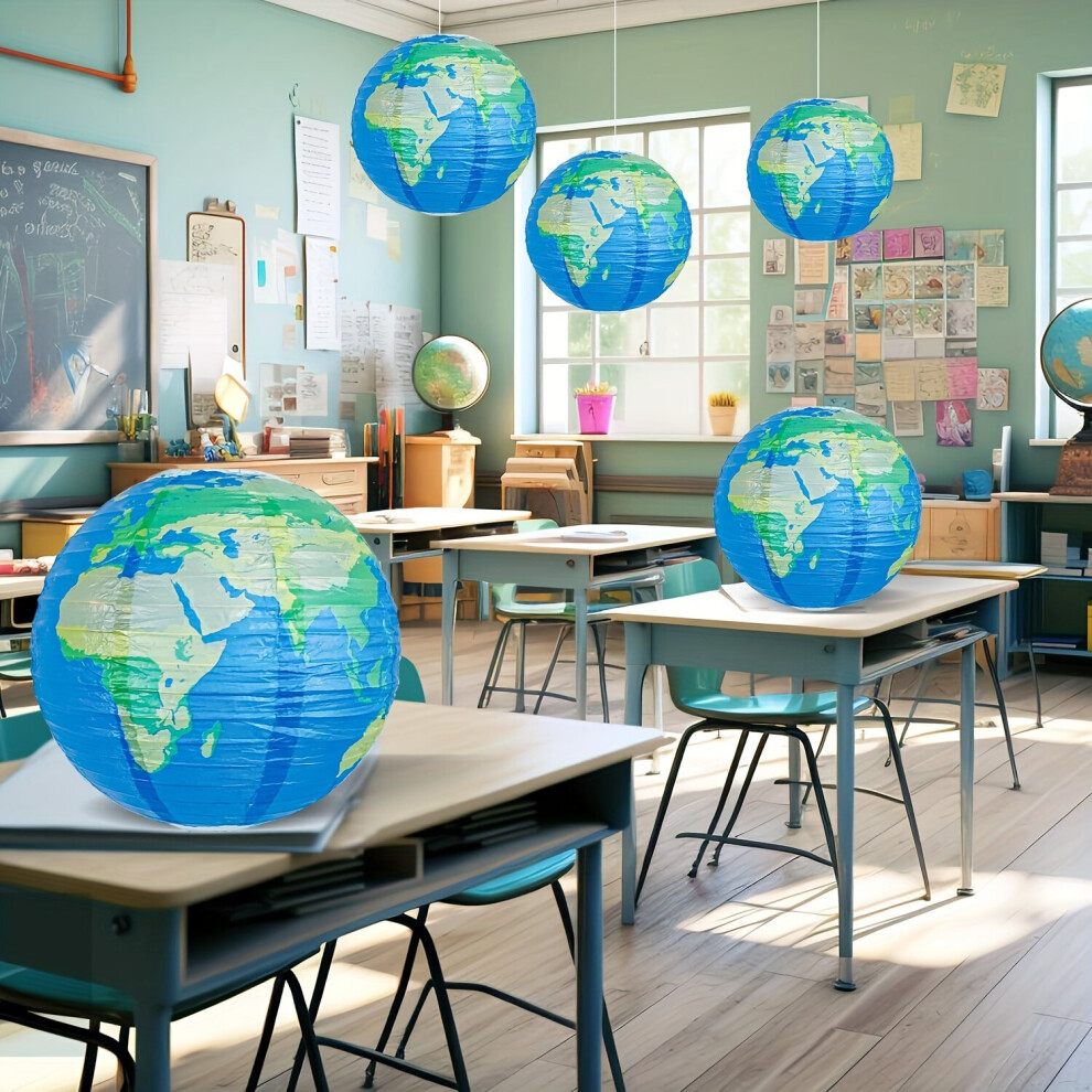 3 Earth Globe Paper Lanterns for Earth Day