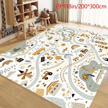 Kreativer Teppich mit urbanem Muster, rutschfest, waschbar., 79 * 118 Zoll / 200 * 300 cm