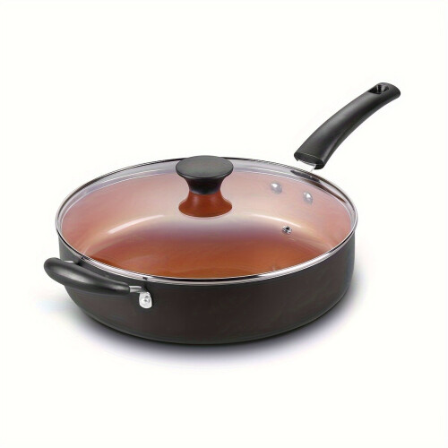 Panela saudável de cerâmica com tampa de 30 cm.