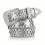 Men's Skull Shiny PU Leather Hip Hop Belt, Silver 1
