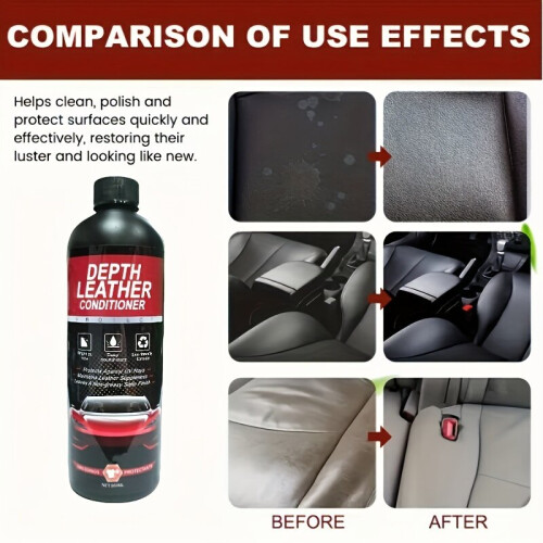 DEEP LEATHER CONDITIONER: Car Interior/Seat Cleaner, Protective Coating