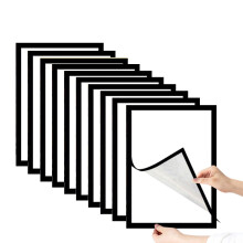 10 stuks magnetische fotolijsten A4 voor posterwanddecoratie, 10 stuks zwarte kleur
