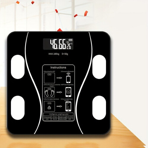 Scales Smart wireless body fat scale with app., Black