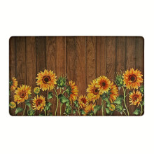 1 Stück weiche rutschfeste Holzmatte mit Sonnenblumenmuster, 480 g, 100 cm x 150 cm