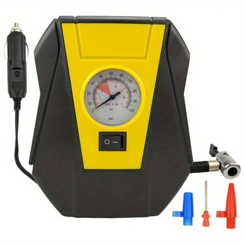 Compressor de ar portátil para carro com alimentação USB de 12 V.