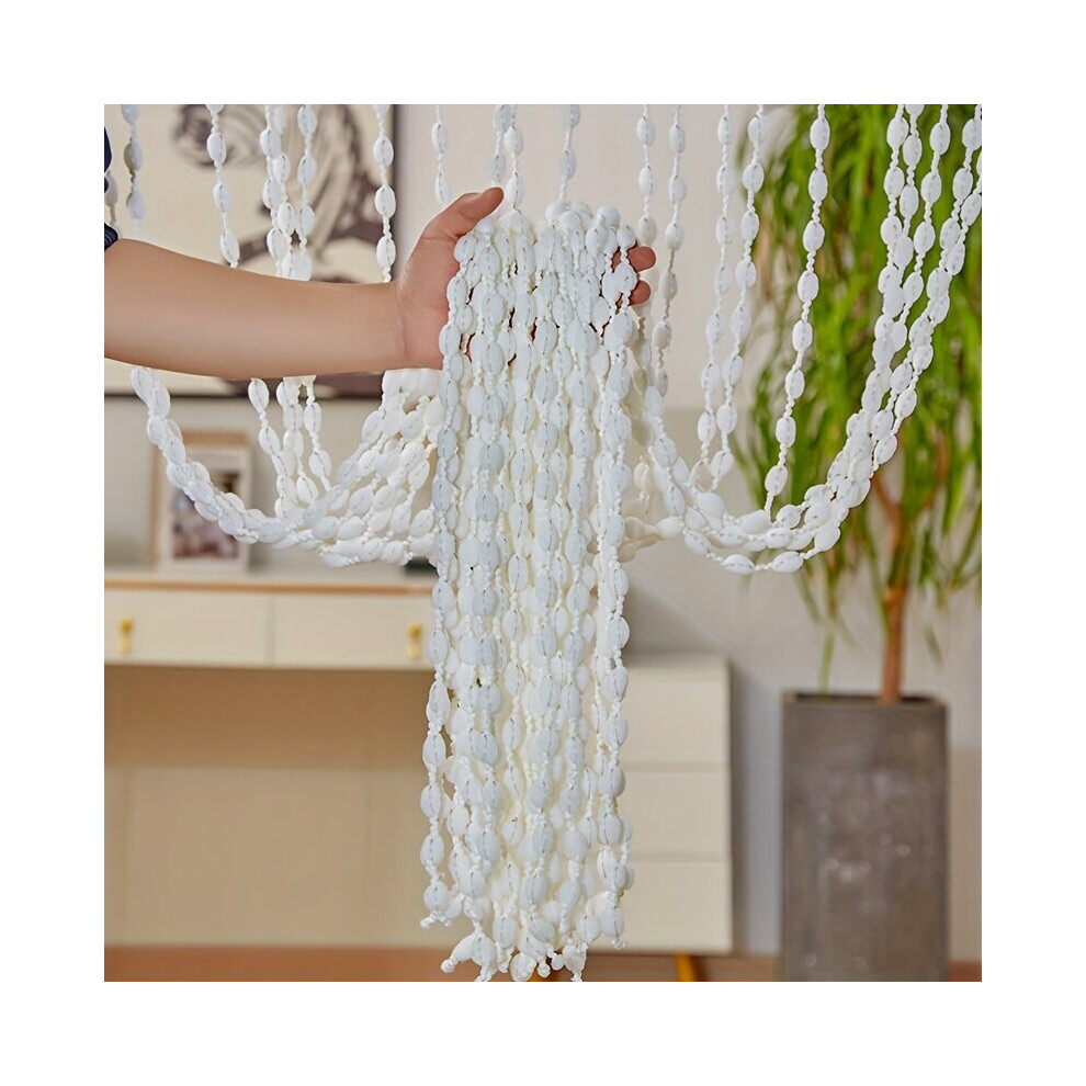 Rideau décoratif en laine, séparateur de porte épais, blanc