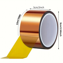Hittebestendige polyamidetape voor sublimatie en isolatie, 6 rollen, 10 mm x 32,92 meter, totaal 197,51 meter