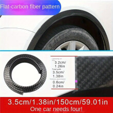 4 peças. Protetores de cantos de para-lamas de carro em PVC, fibra de carbono preta