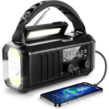 Rádio de emergência, 10000 mAh, preto