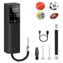 Air Pump for Sports Balls Air Pump with LCD Display, Soccer Ball Volleyball Rugby Air Pumps with Inflatable Needles