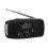 Rádio de emergência com manivela, 2000mAh, preto 2