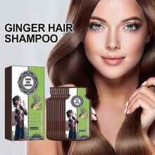 (1 Box - 10pcs) Ginger Plant Extract Anti-Hair Loss Hair Shampoo, 2024 New Upgrade Ginger Anti-Hair Loss Hair Shampoo, Ginger Hair Care Shampoo
