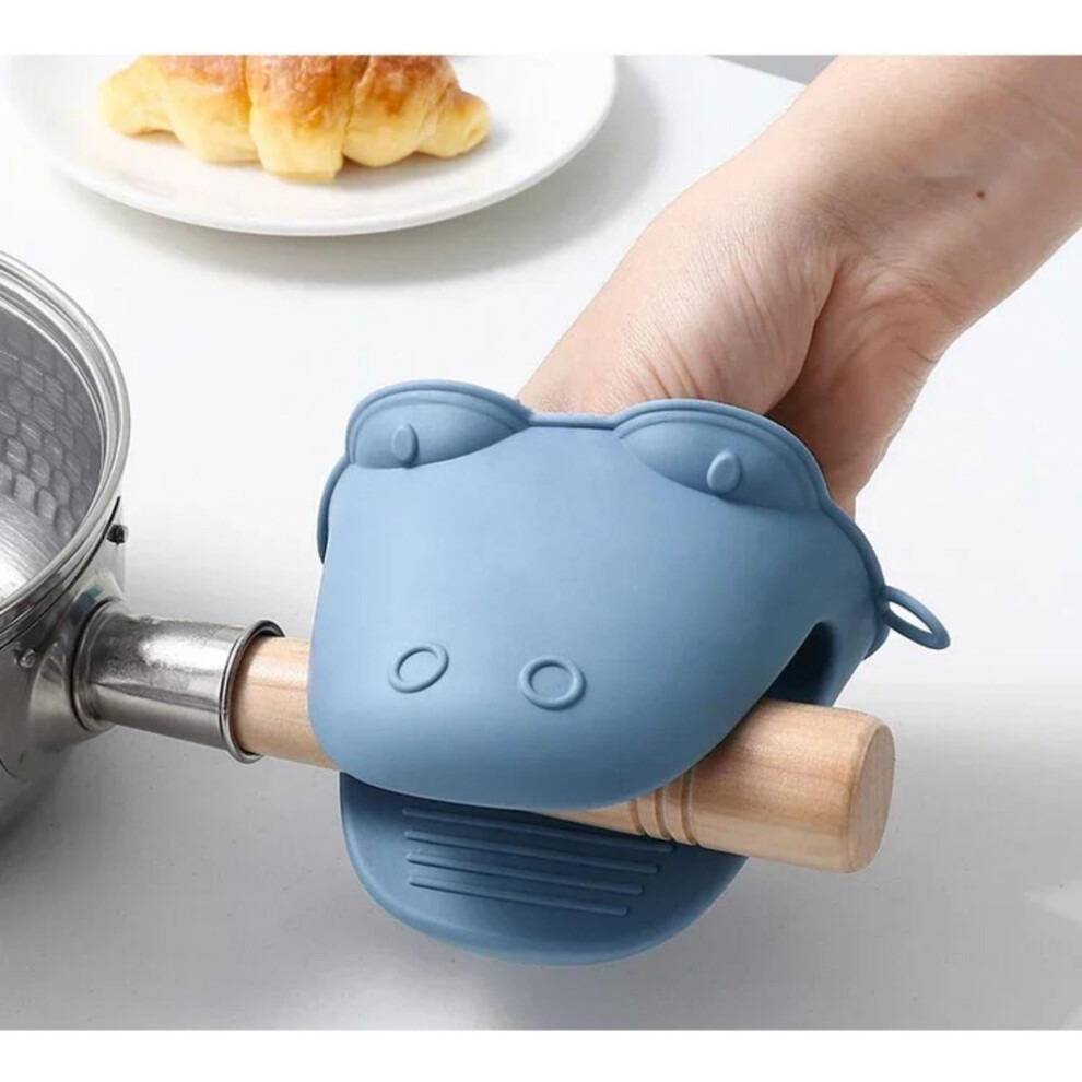 1pc Silicone Heat Resistant Gloves Clips Insulation Non Stick Anti-slip Pot Bowel Holder Clip Cooking Baking Oven Mitts