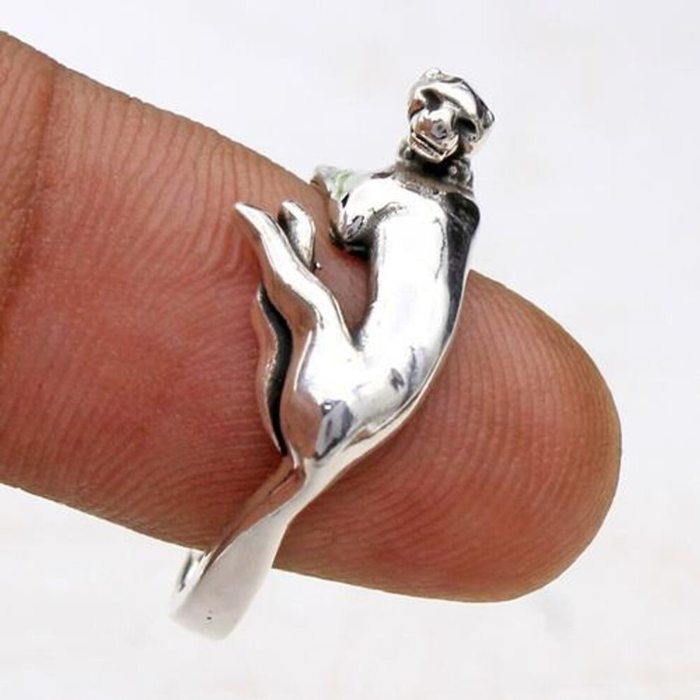 (silver, 7.5) Leopard Ring,  Animal Jewelry, Statement Jewelry, Handmade Ring, Gifts For Her