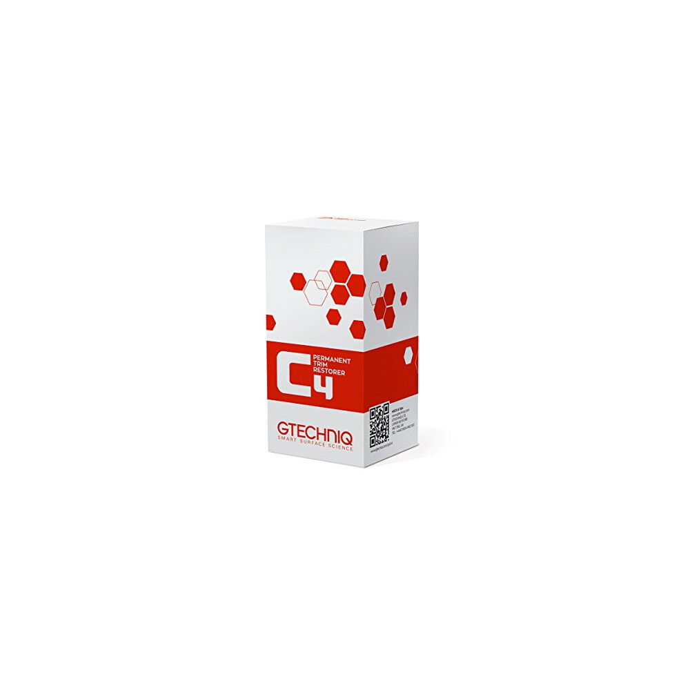 Gtechniq C4 Permanent Trim Restorer 15Ml - Revitalize Tired, Faded, Discoloured Car And Vehicle Trim - Premium Weather Protection, Uv Resistant, Lea 5060147721416