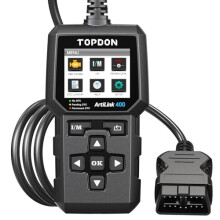 OBD2 Code Reader TOPDON AL400 OBD Scanner, Car Fault Diagnostic Tool with 10 OBD Functions- Check Engine Light/Smog Emission Test/O2 Sensor Test/EVAP,